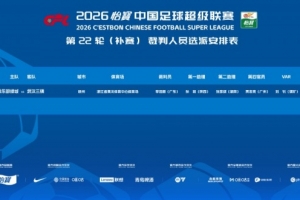 官方:李海新执法浙江vs武汉三镇的中超补赛,VAR刘钊
